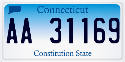 CT license plate AA31169