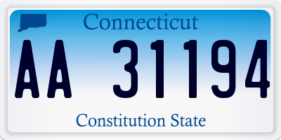 CT license plate AA31194