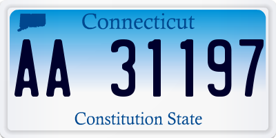 CT license plate AA31197