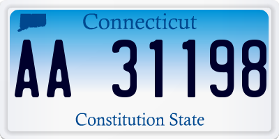 CT license plate AA31198