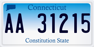 CT license plate AA31215