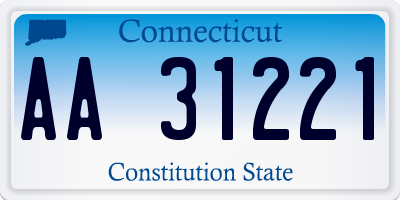 CT license plate AA31221