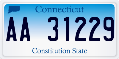 CT license plate AA31229