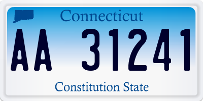 CT license plate AA31241