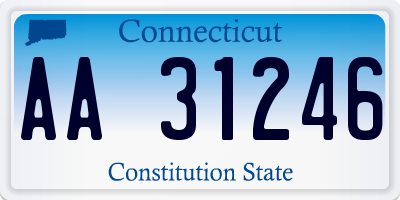 CT license plate AA31246