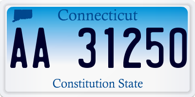 CT license plate AA31250
