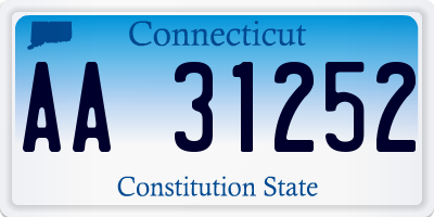 CT license plate AA31252