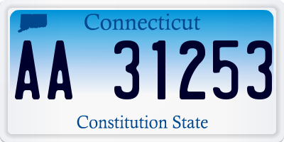 CT license plate AA31253