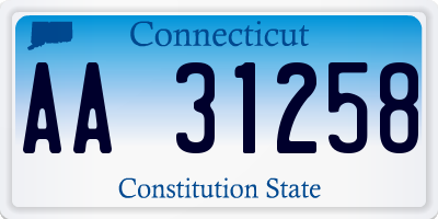 CT license plate AA31258