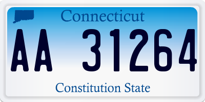 CT license plate AA31264