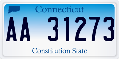 CT license plate AA31273