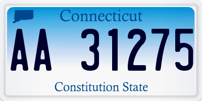 CT license plate AA31275