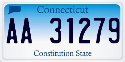 CT license plate AA31279