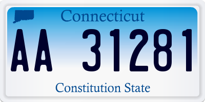CT license plate AA31281