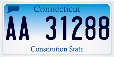 CT license plate AA31288