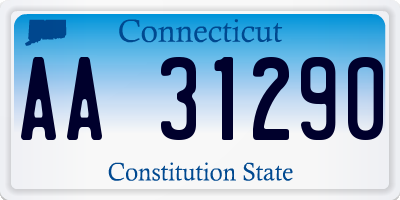 CT license plate AA31290