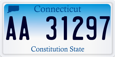 CT license plate AA31297