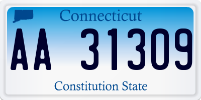 CT license plate AA31309