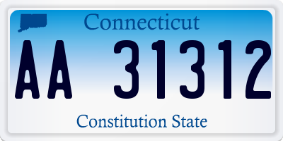 CT license plate AA31312