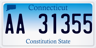 CT license plate AA31355