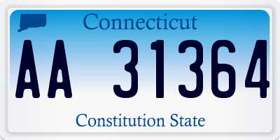 CT license plate AA31364
