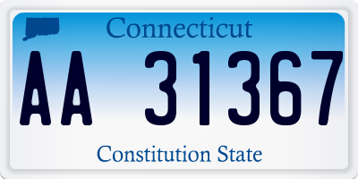 CT license plate AA31367