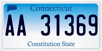 CT license plate AA31369