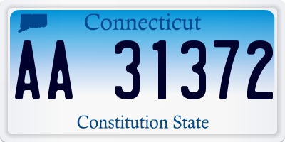 CT license plate AA31372
