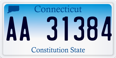 CT license plate AA31384