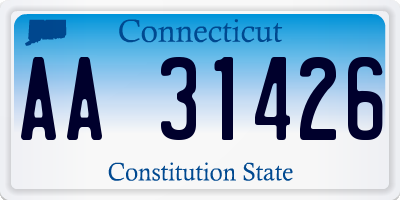 CT license plate AA31426
