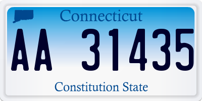 CT license plate AA31435