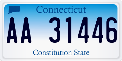 CT license plate AA31446