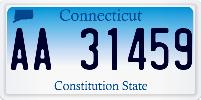 CT license plate AA31459
