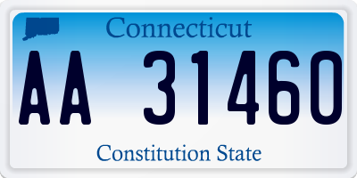 CT license plate AA31460