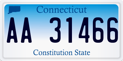 CT license plate AA31466