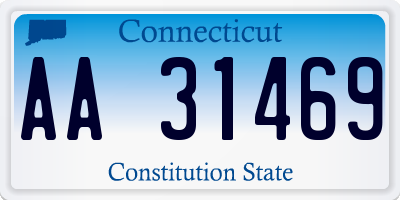 CT license plate AA31469