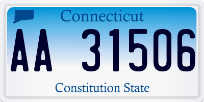 CT license plate AA31506