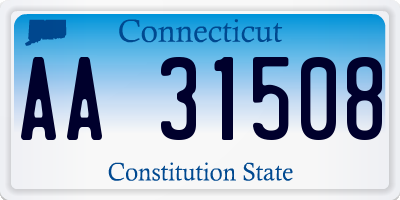 CT license plate AA31508
