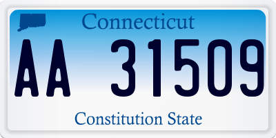 CT license plate AA31509