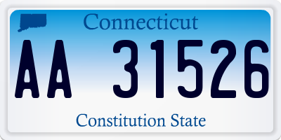 CT license plate AA31526