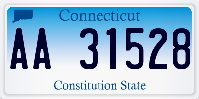 CT license plate AA31528