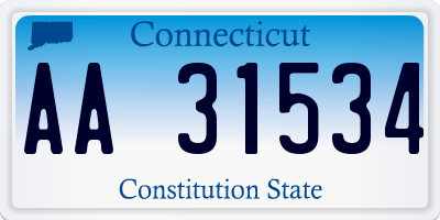 CT license plate AA31534
