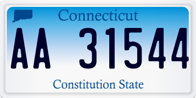 CT license plate AA31544