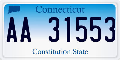 CT license plate AA31553