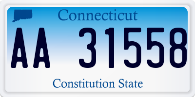 CT license plate AA31558