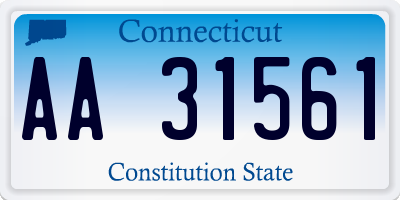 CT license plate AA31561