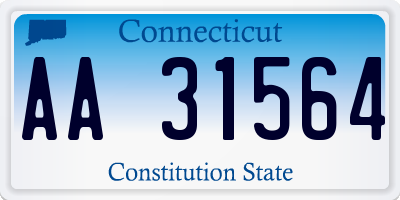 CT license plate AA31564