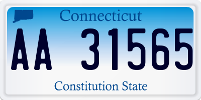 CT license plate AA31565