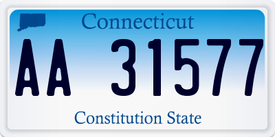 CT license plate AA31577