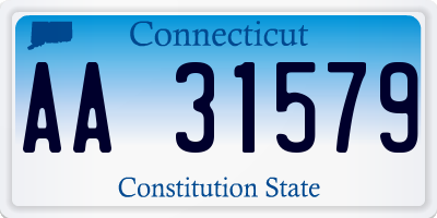 CT license plate AA31579